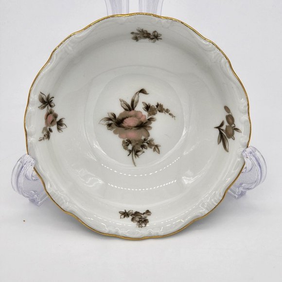 Vintage Johann Haviland Bavaria Germany Sepia Rose 5 1/8 in Fruit Dessert Bowl - Picture 1 of 4